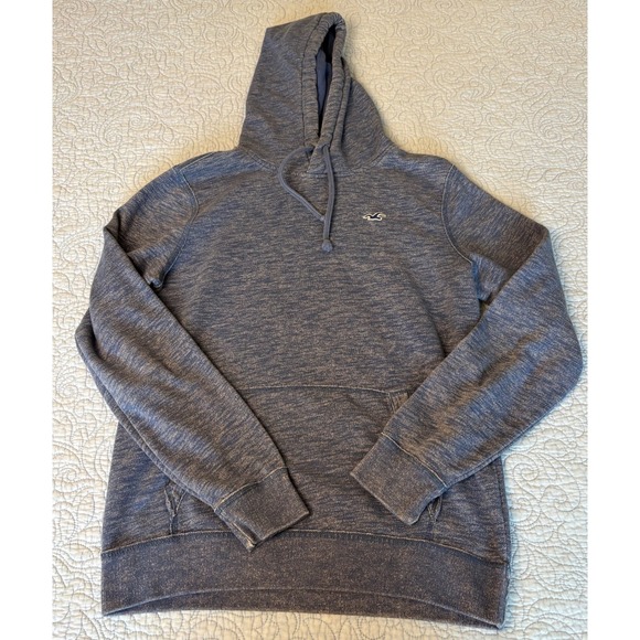 Hollister Other - Hollister Mens Blue Marl Space Dye Pullover Hoodie Sweatshirt Size M Logo Y2K
